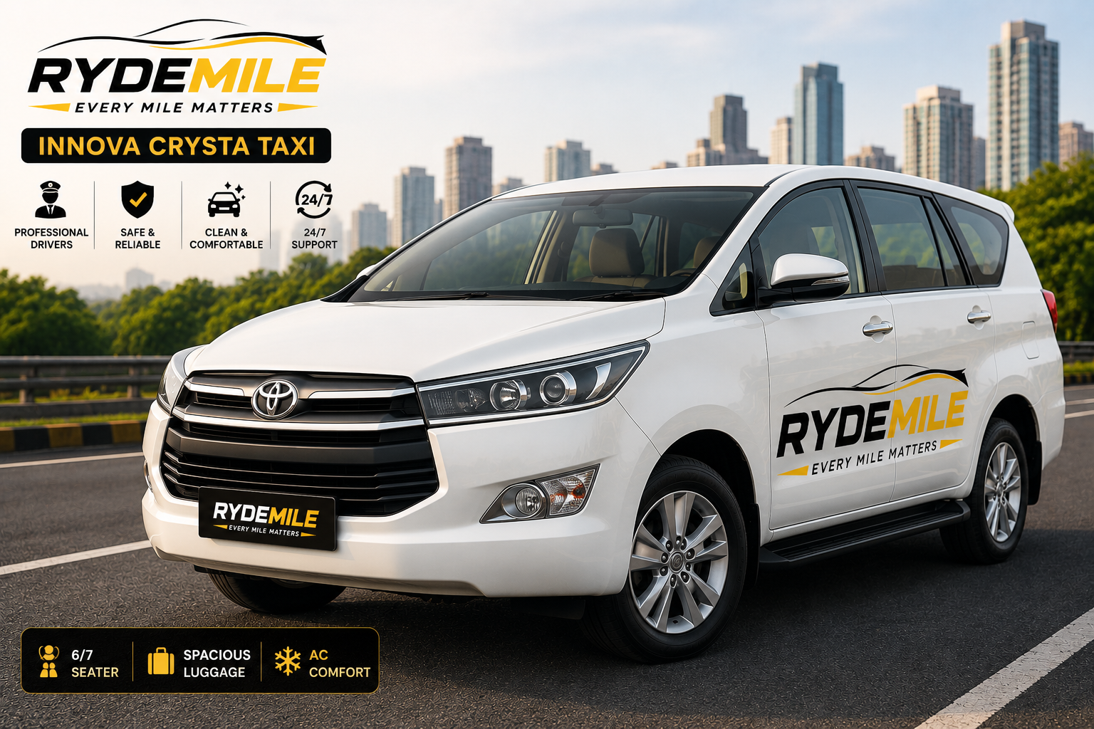 Toyota Innova Crysta Premium 7 Seater MUV Taxi Car