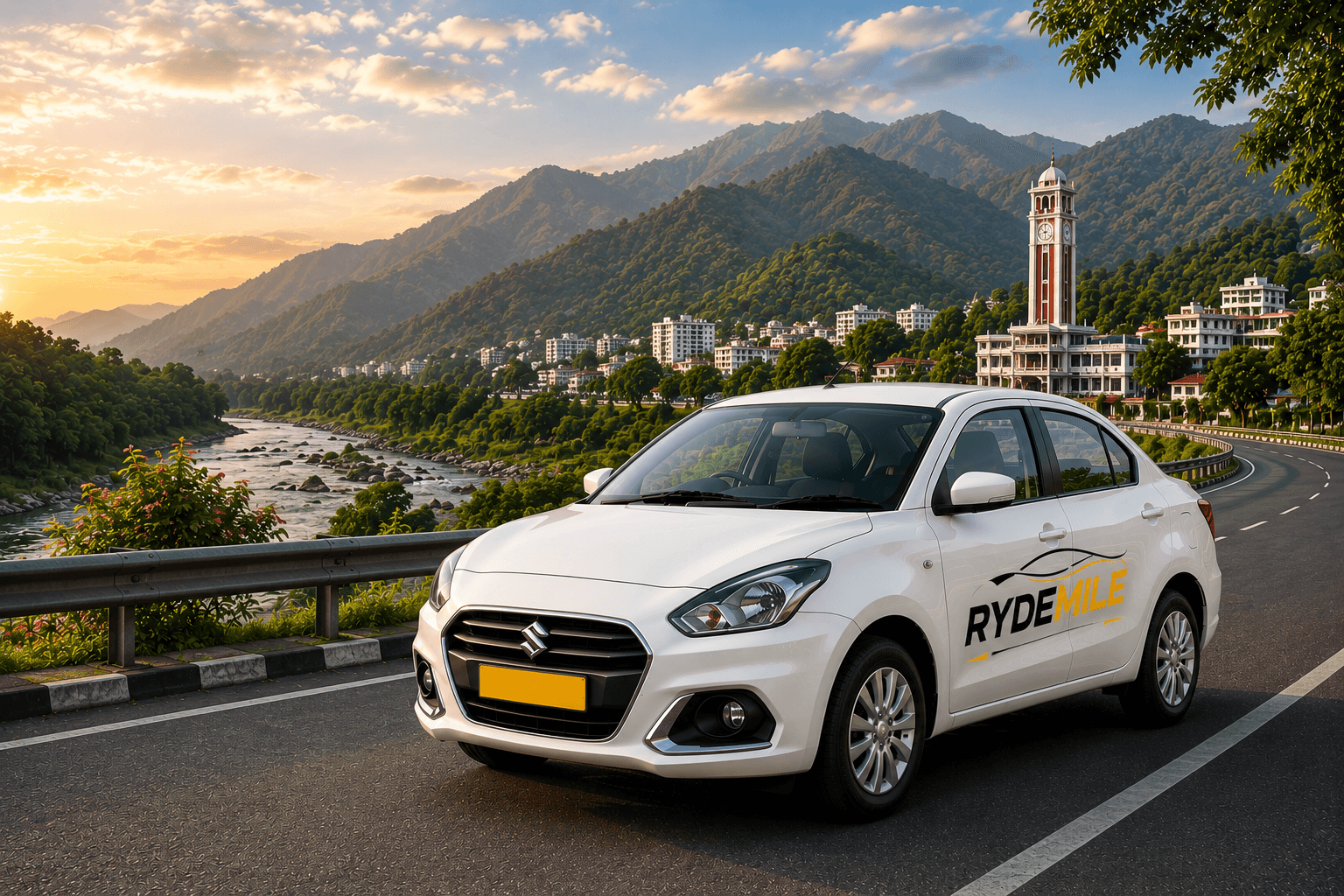 RydeMile Outstation Taxi Tour Package Route from Chandigarh to Dehradun