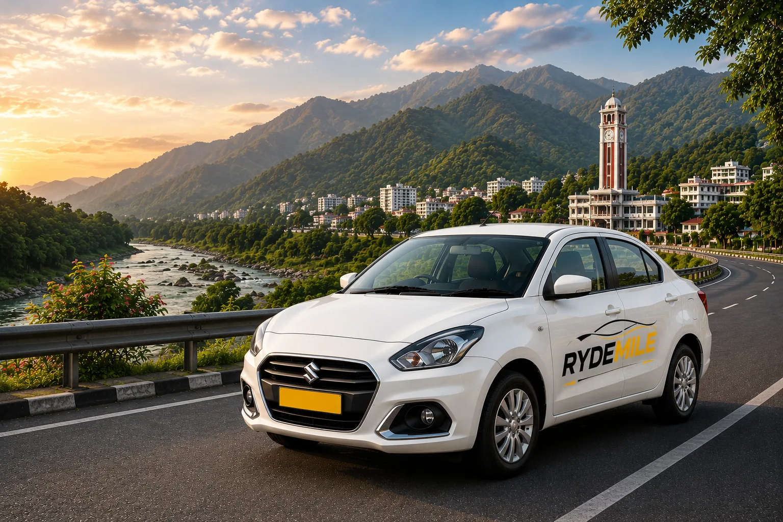 RydeMile Outstation Taxi Tour Package Route from Chandigarh to Dehradun
