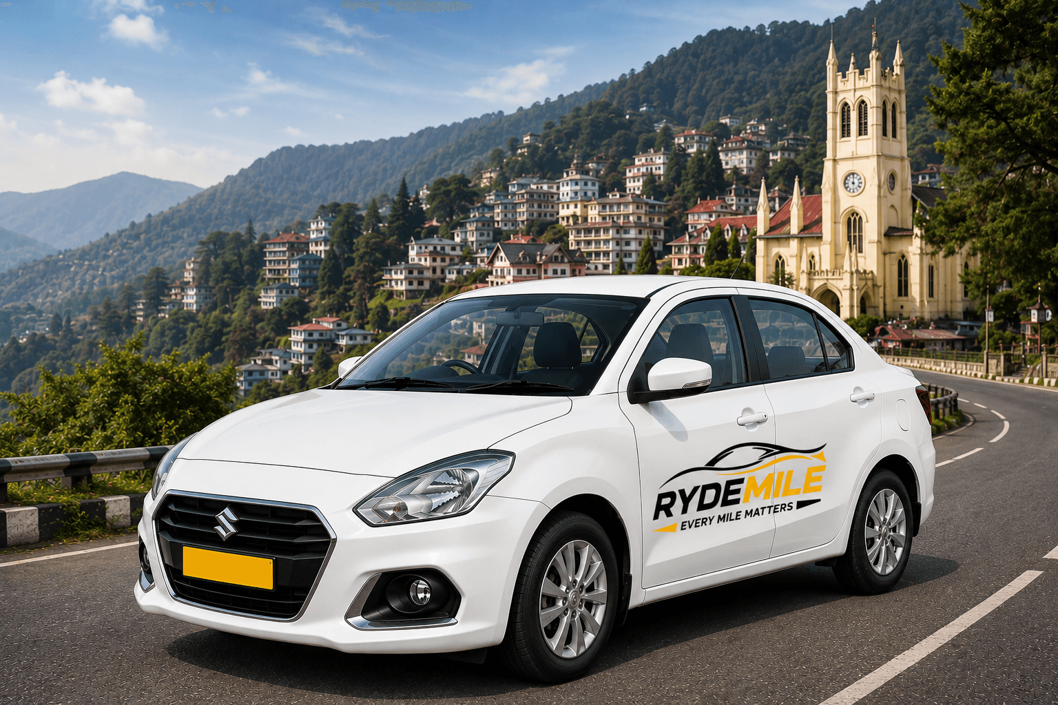 RydeMile Outstation Taxi Tour Package Route from Mohali to Shimla