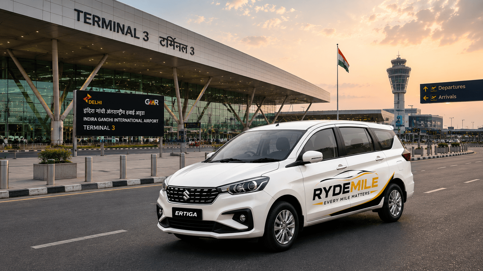 RydeMile Outstation Taxi Trip Route from Chandigarh Airport to Judi Kalan